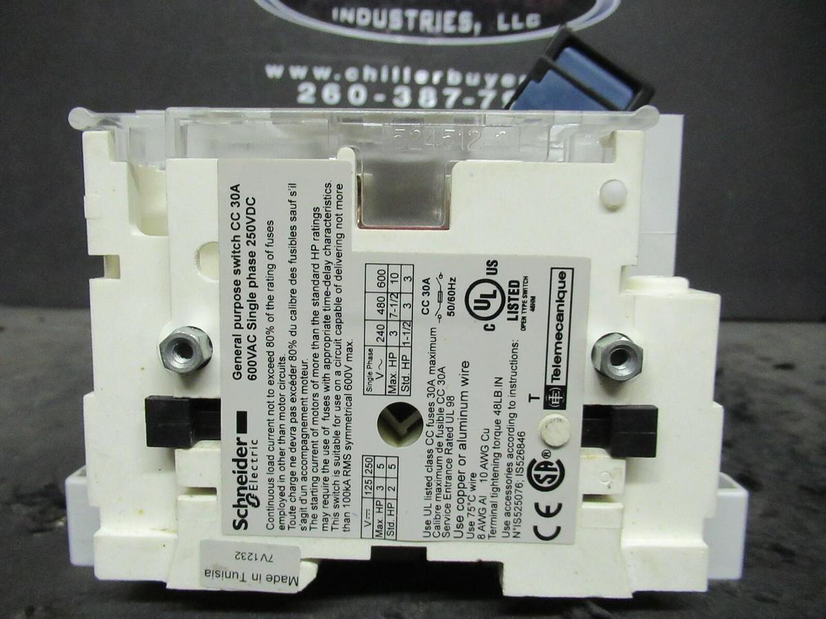 Used TELEMECANIQUE GS1 EERU 20 GENERAL PURPOSE SWITCH 30 AMP FLANGE MOUNTED