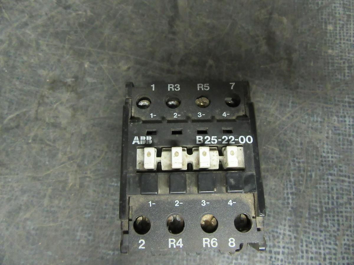 Used ABB CONTACTOR B25-22-00 600V 25A 3 POLE **WARRANTY INCLUDED**