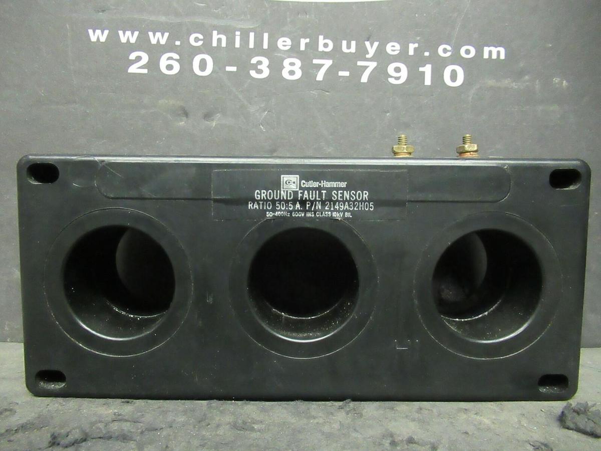 Used CUTLER HAMMER GROUND FAULT SENSOR 2149A32H05 50:5 RATIO 50 - 400HZ **WARRANTY**