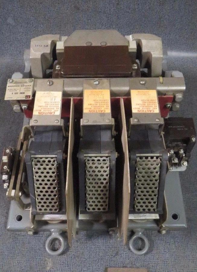 Used CUTLER-HAMMER CONTACTOR C10JN3 NEMA SIZE 6 540 AMP 600 VAC 3-POLE 3-PHASE