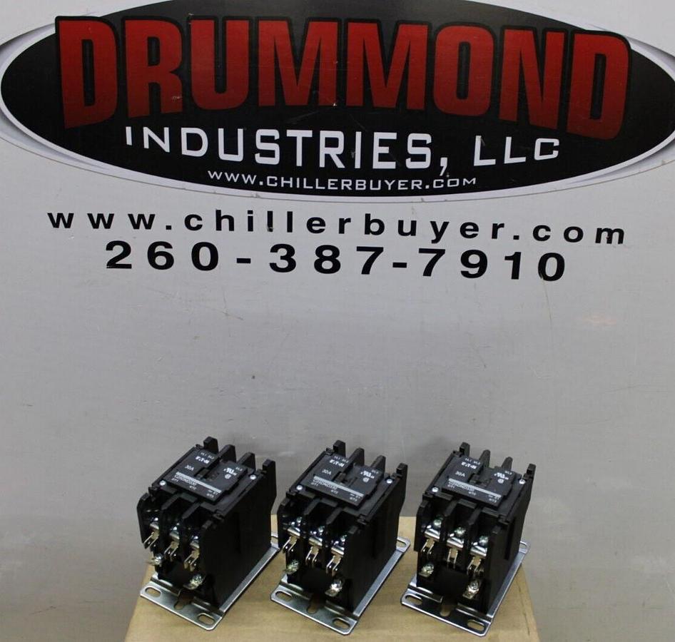 Used CUTLER HAMMER CONTACTOR C25DND330 30 AMP COIL: 120V **LOT OF 3**