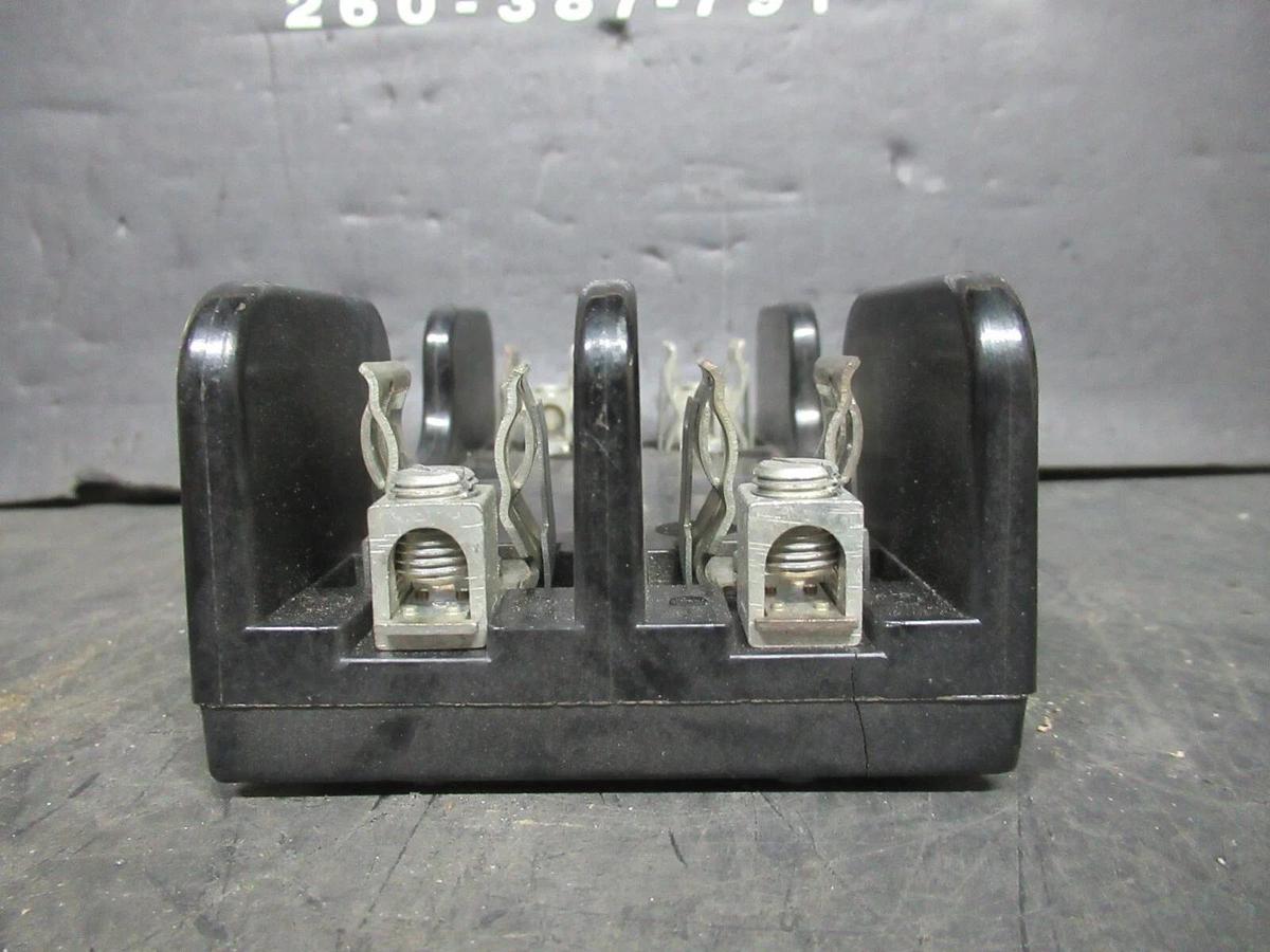 Used GOULD SHAWMUT 2-POLE FUSE HOLDER 600 VOLT 30 AMP FOR H OR K TYPE FUSES