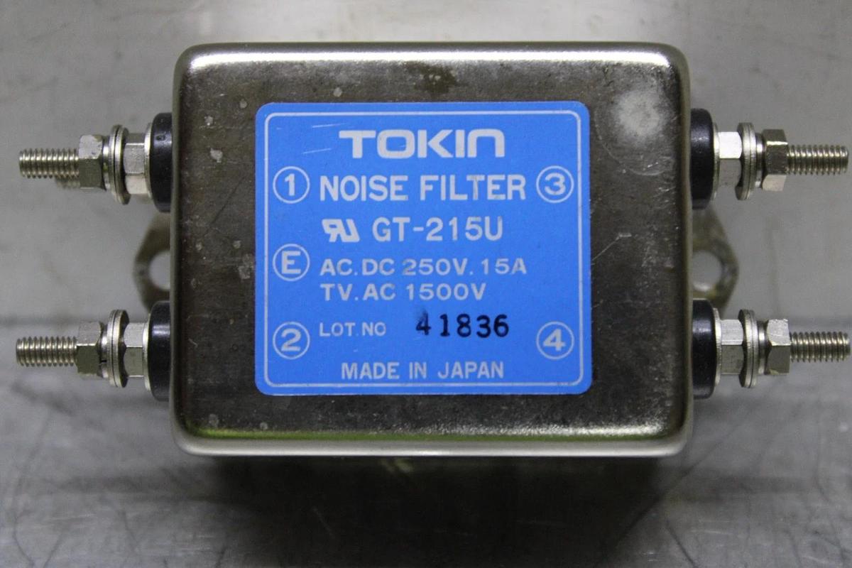 Used TOKIN NOISE FILTER GT-215U 250 VOLT 15 AMP 1500 VOLT TV **WARRANTY INCLUDED**