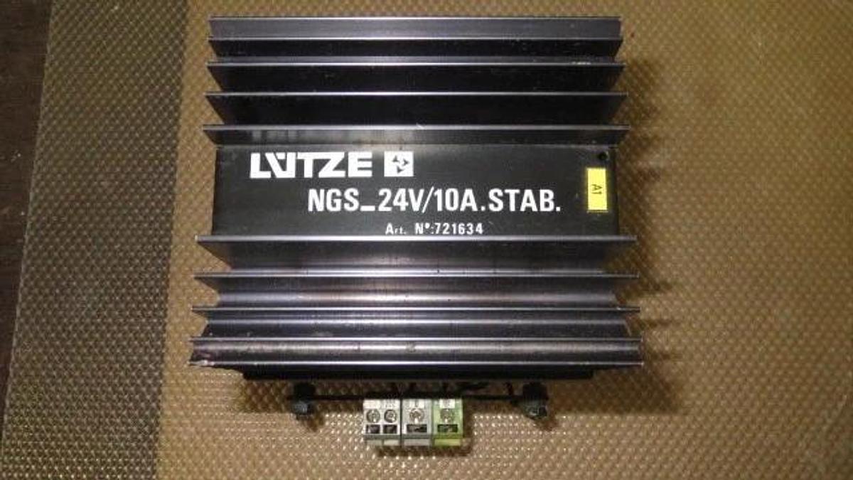 Used LUTZE TRANSFORMER STAB NGS-24V/10AMP POWER SUPPLY 721634