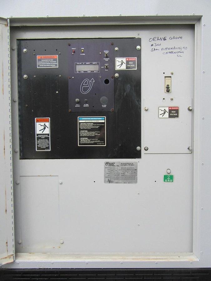 Used 50 KW DIESEL GENERATOR ISUZU 4BG1T 120/240 V SINGLE PH RE-CONNECTABLE ENCLOSED