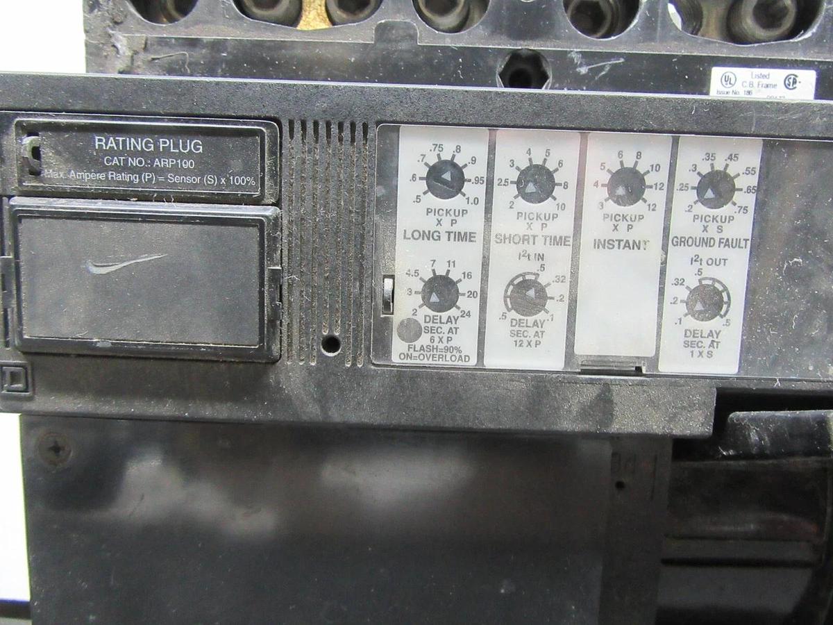 Used SQUARE D NXL BREAKER NXP361200GMTF7 1200 AMP 600 VAC W/ ARP100 MICROLOGIC LSIG