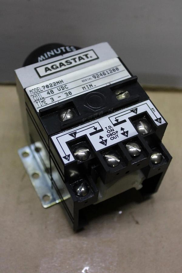 Used AGASTAT TIME DELAY RELAY 7022NH 3-30 MINUTE COIL: 48 VDC **WARRANTY**
