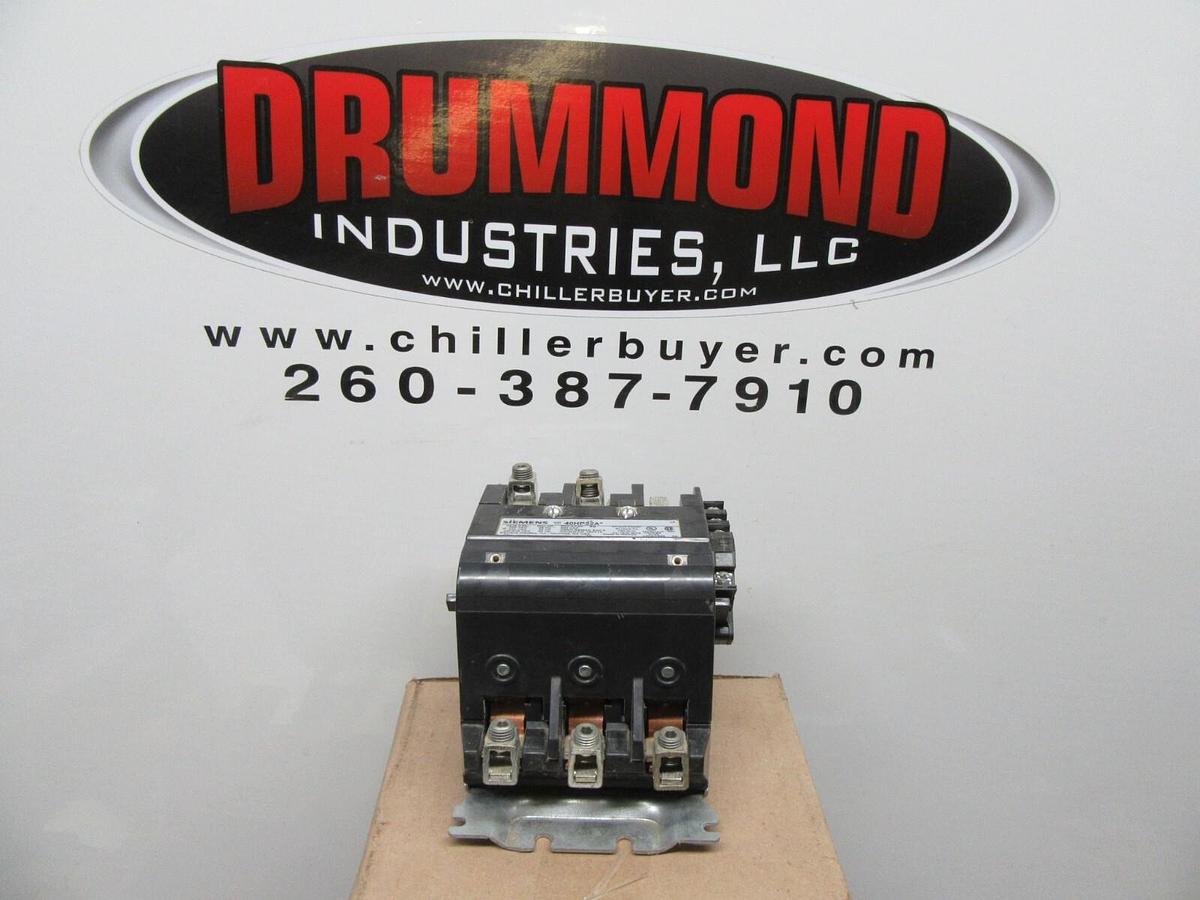 Used SIEMENS CONTACTOR 40HP32A* 600 VAC 90 AMP NEMA 3 3-POLE COIL: 120 VAC