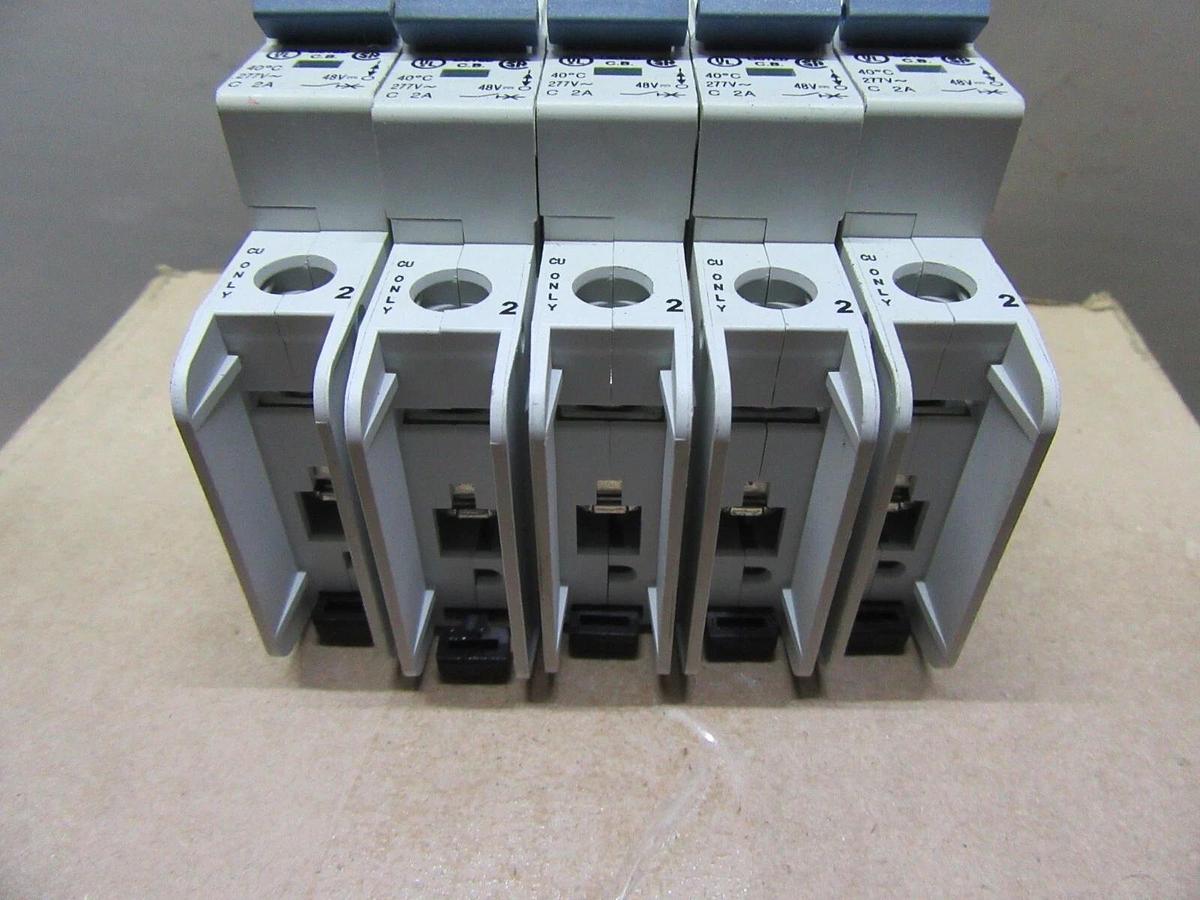 Used LOT OF 5 ALLEN BRADLEY 1489-A1C020 AB-5321 SINGLE POLE 277 VAC 2 AMP