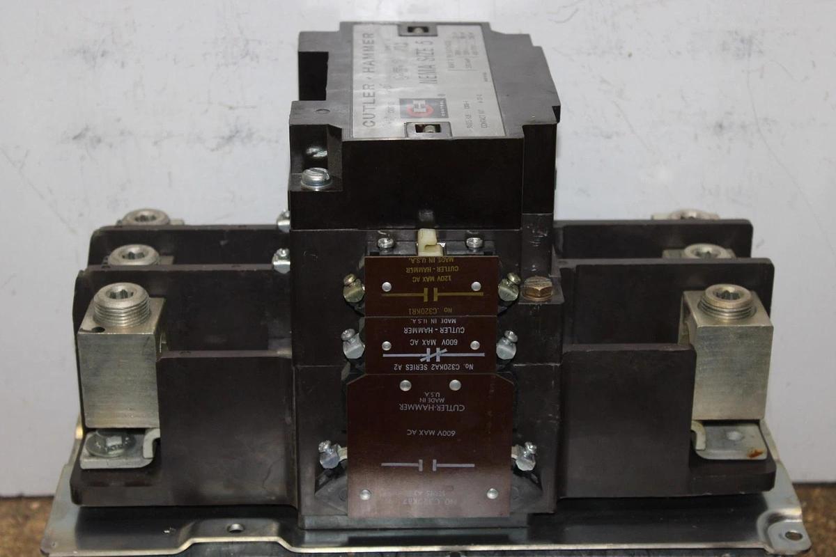 Used CUTLER-HAMMER NEMA CONTACTOR C10GN3 NEMA SIZE 5 270 AMP 600 VOLT 3-PHASE