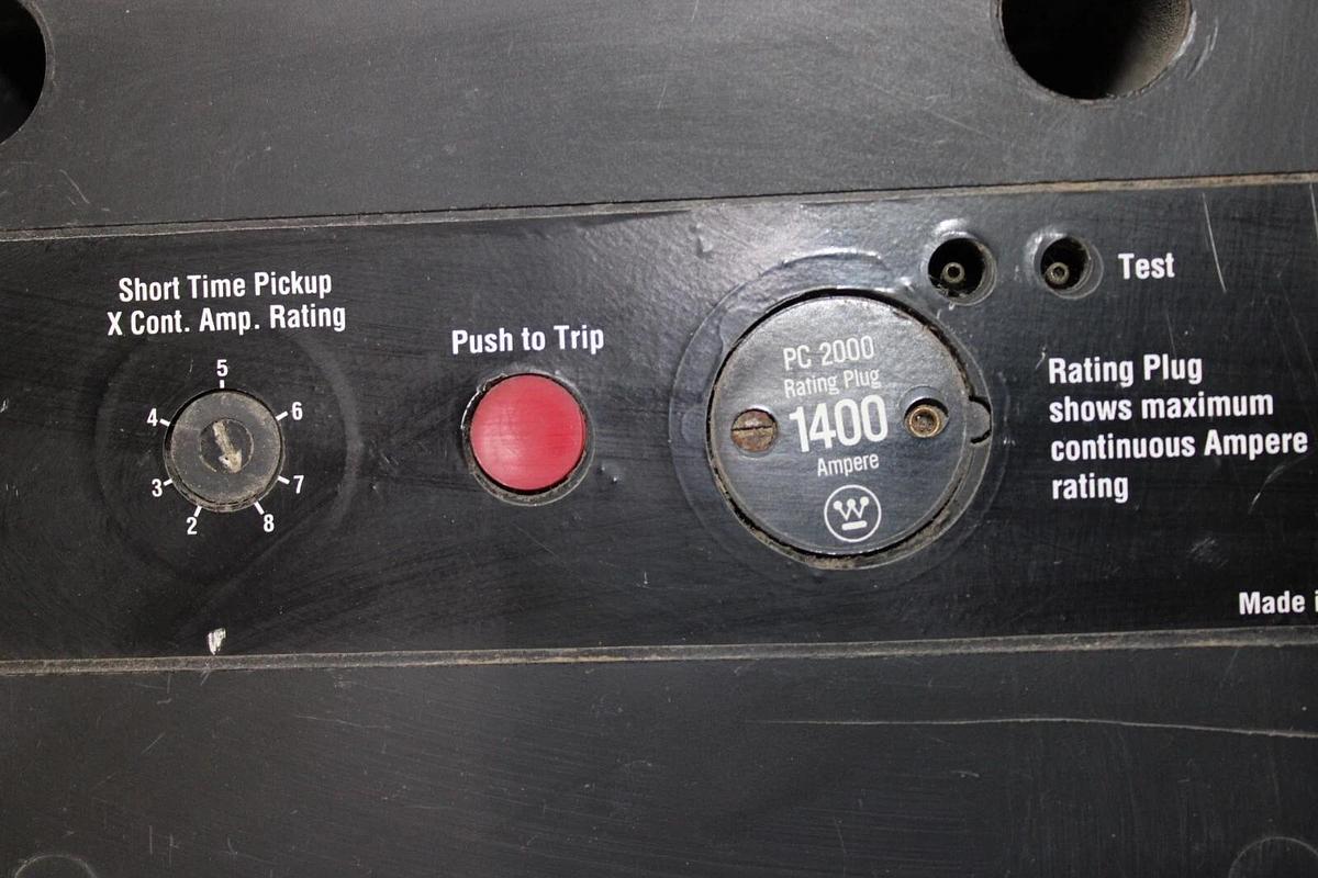 Used WESTINGHOUSE CIRCUIT BREAKER PCF32000F 1400 AMP TRIP 3-POLE 600 VAC