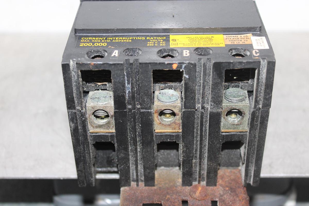 Used SQUARE D I-LINE CIRCUIT BREAKER KC34225 SERIES 2 225 AMP 480 VAC 3-POLE