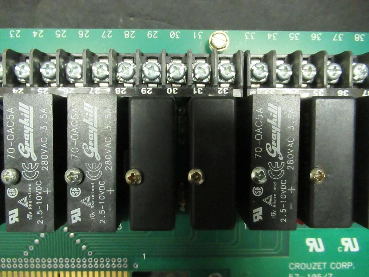 CROUZET CORP RELAY CIRCUIT BOARD 57-105/Z PB-24 **WARRANTY INCLUDED**