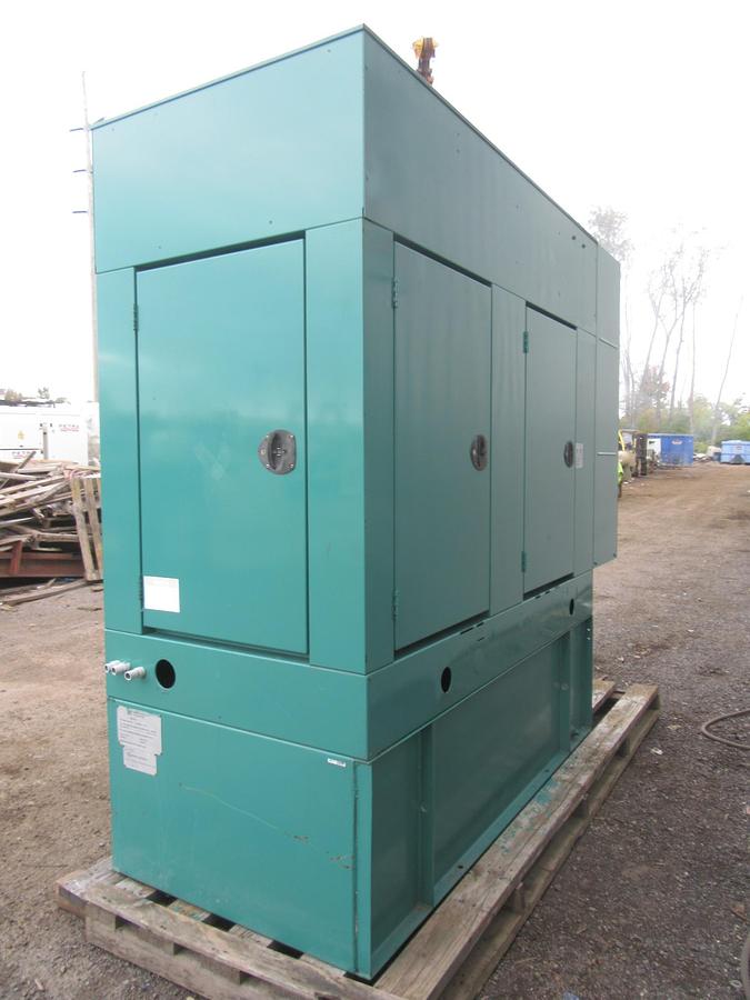 Used 50 KW DIESEL GENERATOR CUMMINS 120/240V B3.3 G2 RECONNECTABLE VIDEO ENCLOSED