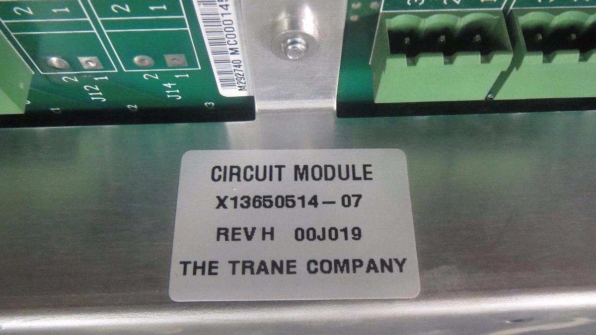 Used TRANE CIRCUIT MODULE MODEL/REVISION: X13650514-07 REV H **WARRANTY INCLUDED**