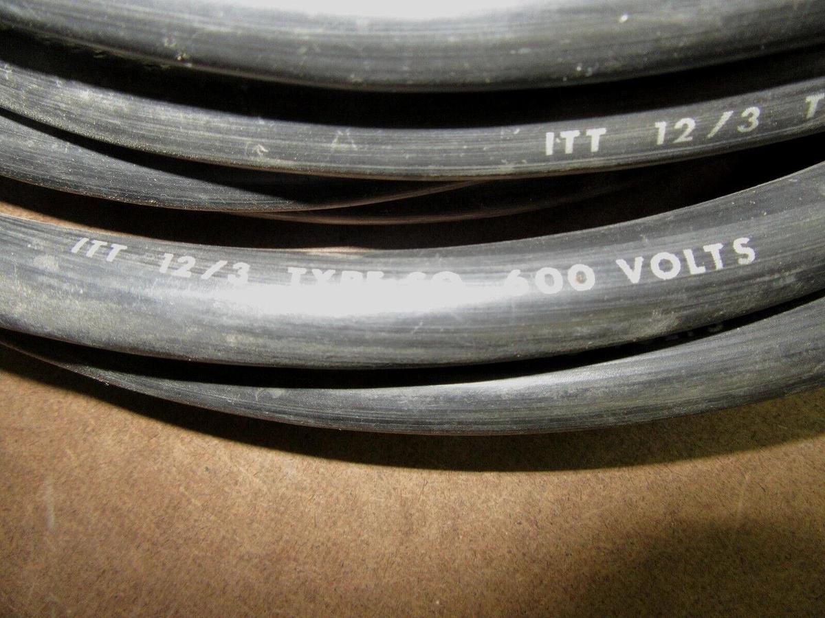 Used 25' SO 12/3 POWER CORD WIRE 20 A 120 V 1 PH HUBBELL / HART TWIST-LOCK PLUG SOW-A