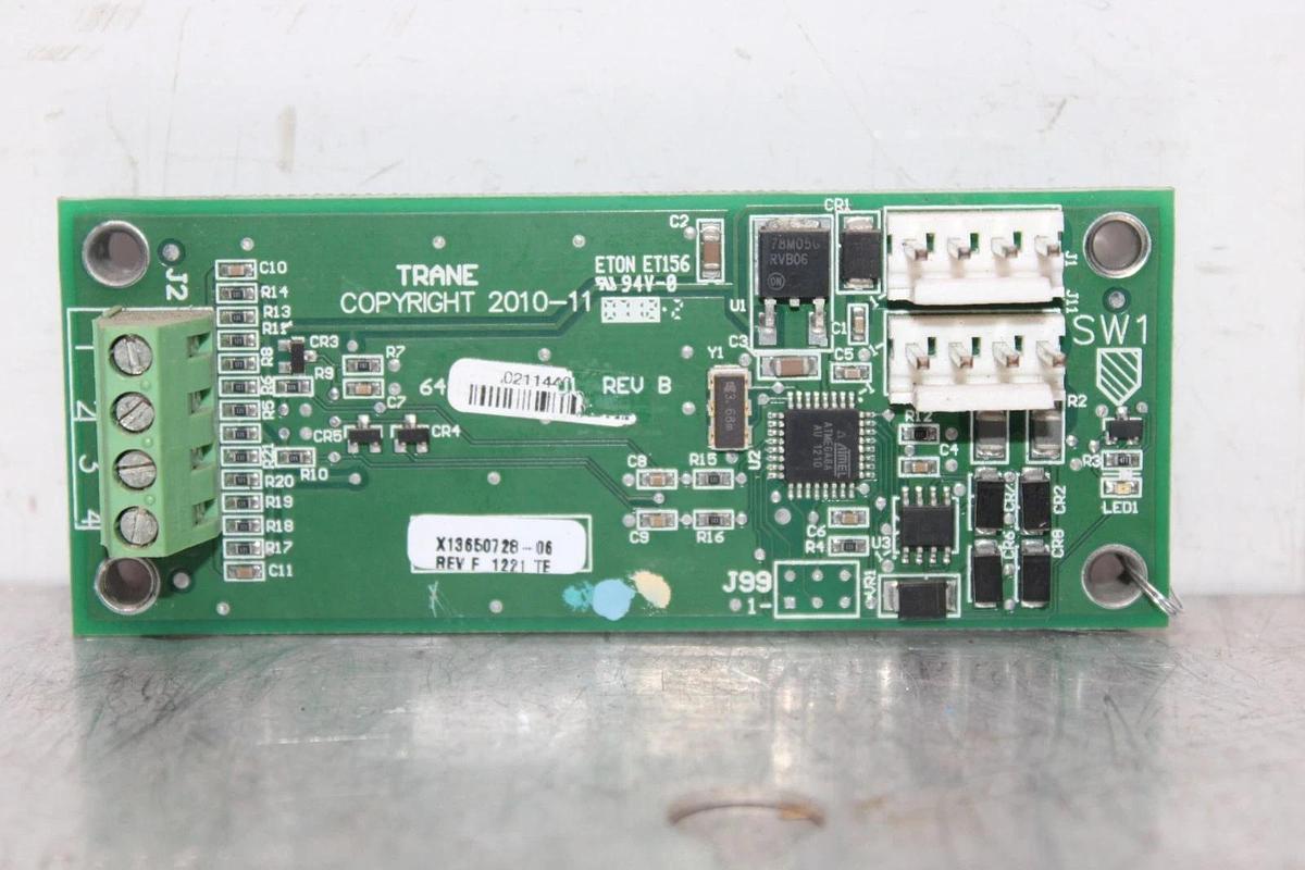 Used TRANE DUAL BINARY INPUT CIRCUIT BOARD 6400-2612-01 REV. B X13650728-06 REV. F