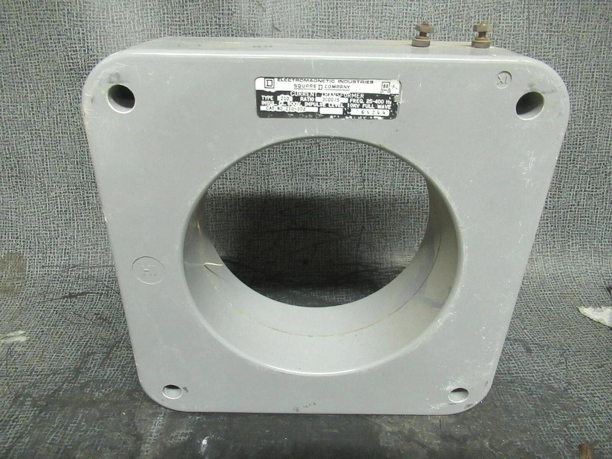 Used SQUARE D CURRENT TRANSFORMER 210-302 RATIO: 3000:5 A 25-400 HZ
