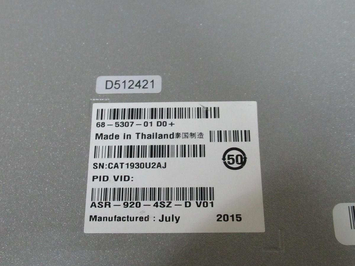 Used CISCO ASR 920 SERIES AGGREGATION SERVICES ROUTER ASR-920-4SZ-D V01 2/4-10 GE