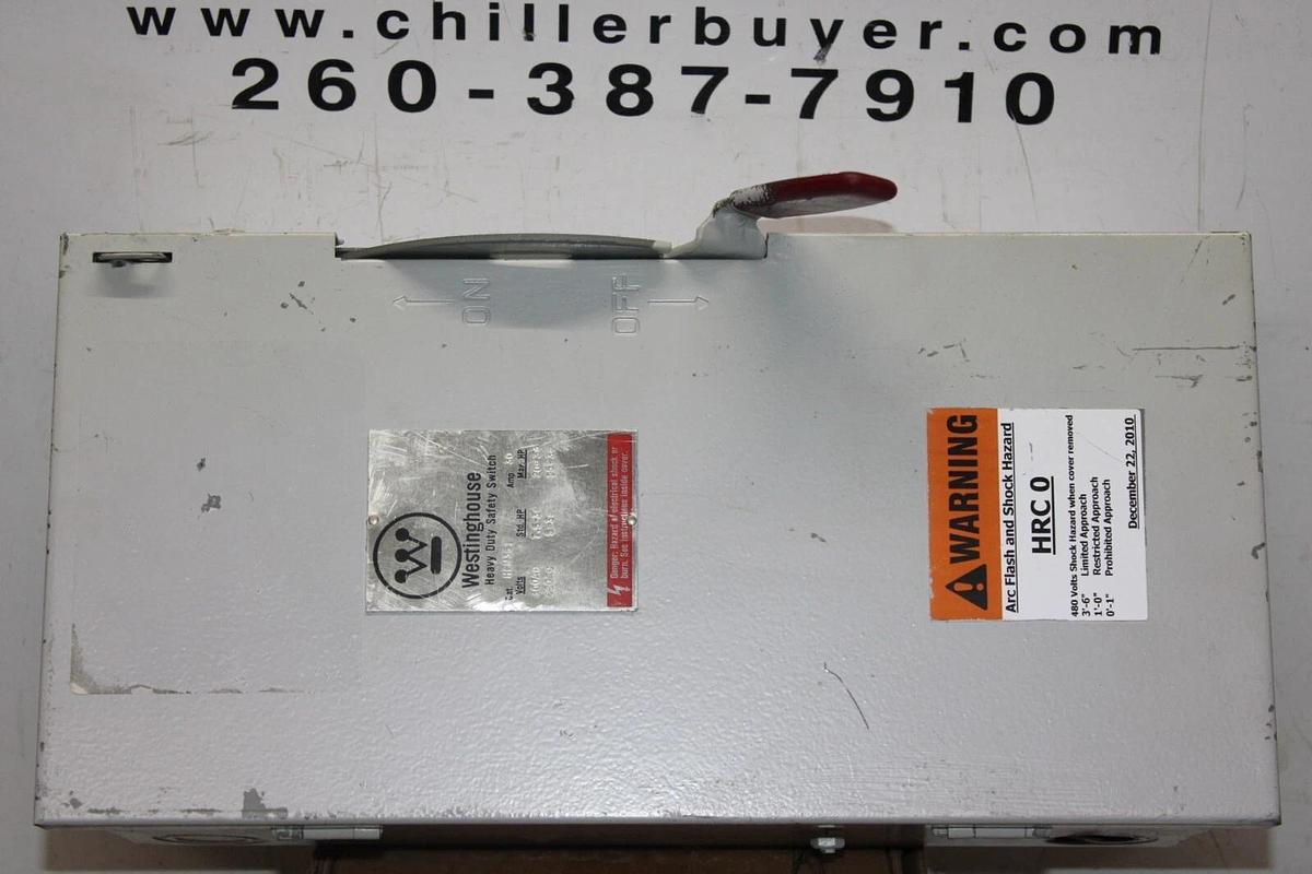 Used WESTINGHOUSE HEAVY DUTY SAFETY DISCONNECT SWITCH HFN361 30 AMP 600 VAC