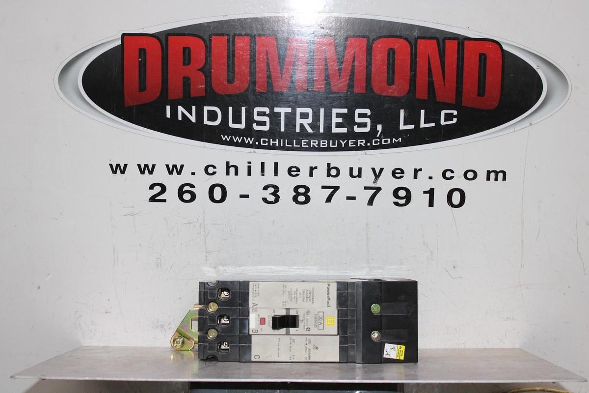 Used SQUARE D POWERPACT I-LINE CIRCUIT BREAKER FGA34030 30 AMP 3-POLE 480/277 VAC