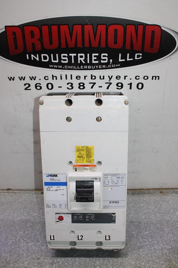 Used YORK / EATON CIRCUIT BREAKER 1000 AMP 600 VAC 3-POLE **WARRANTY INCLUDED**