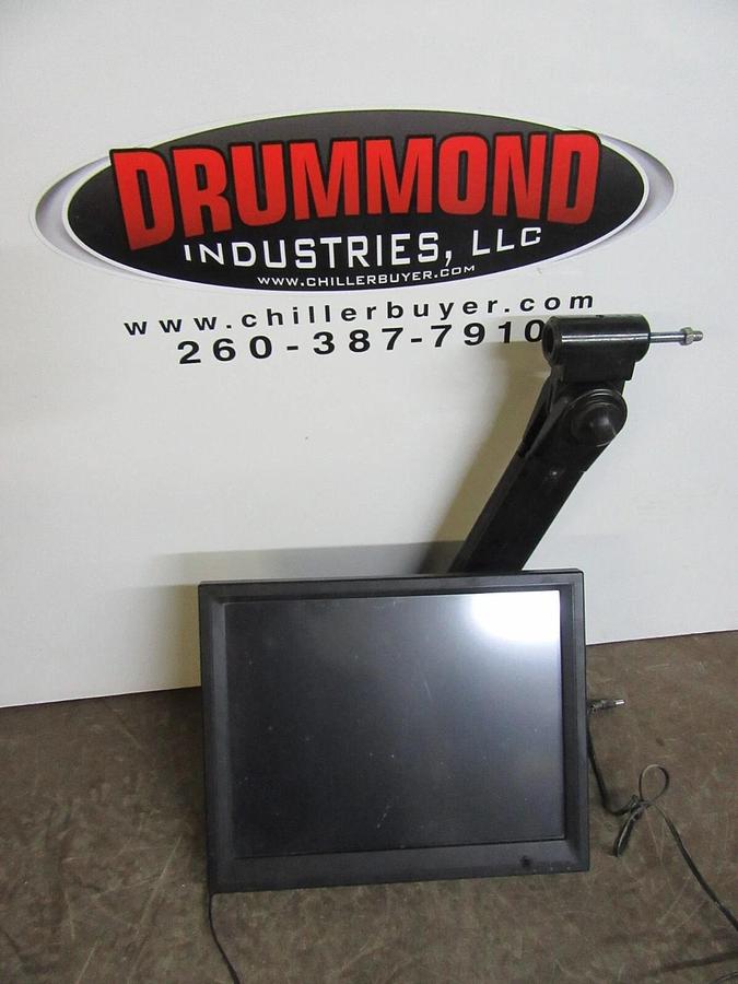 Used GVISION P15BX LCD TOUCHSCREEN MONITOR 12 VDC 3 AMP W/ SWINGING ARM **WARRANTY**