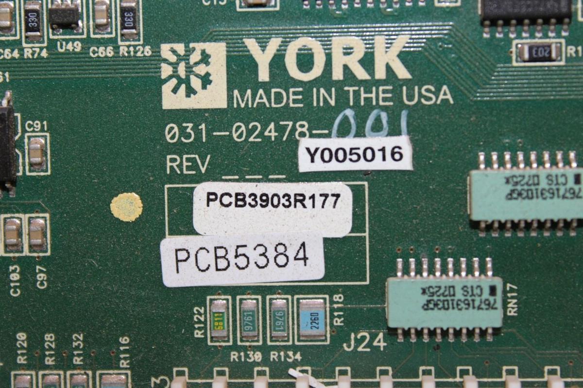 Used YORK CHILLER CONTROL CIRCUIT BOARD 031-02478-001 **WARRANTY INCLUDED!**