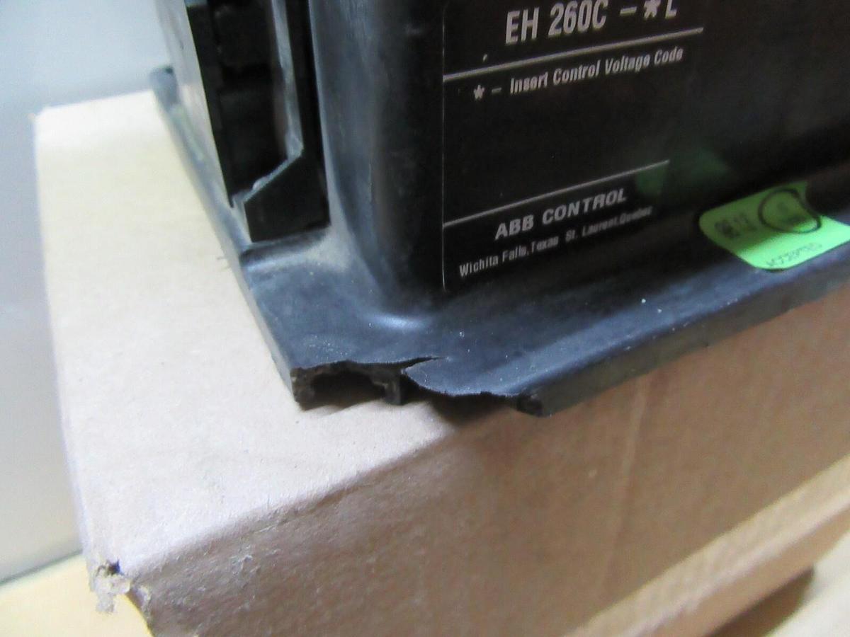 Used ABB CONTACTOR EH-260 600 VAC 300 AMP 250 HP 3-PHASE 3-POLE COIL: 24 VDC