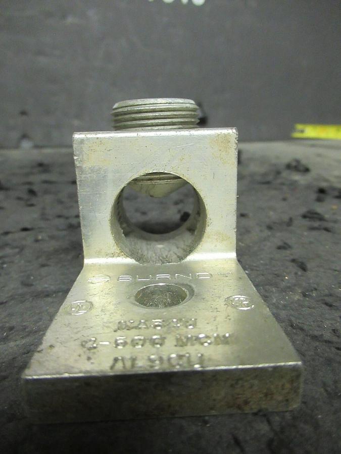 Used (3) QTY BURNDY KA34U 1 (SINGLE) BARREL MECHANICAL CONNECTOR LUG TAP 500 MCM - 4