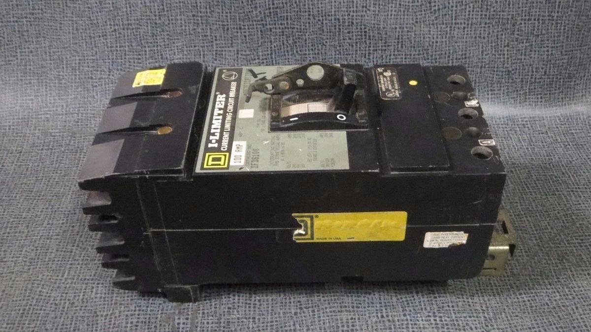 Used SQUARE D I-LIMITER I-LINE CIRCUIT BREAKER 100 AMP 600 VAC 3 POLE MODEL IF36100