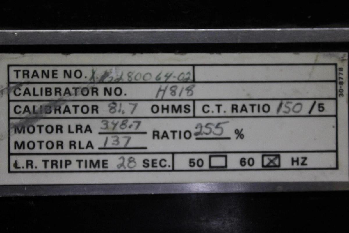 Used TRANE SOLID STATE MOTOR PROTECTION MODULE X13280064-02 **WARRANTY**