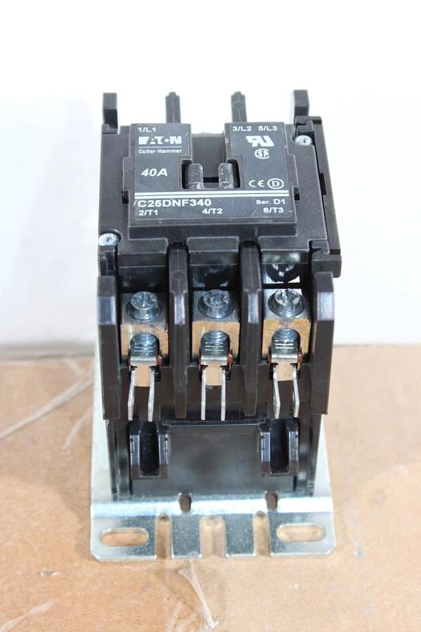 Used EATON CONTACTOR C25DNF340 40 AMP 600 VAC 20 HP 3-POLE **WARRANTY**