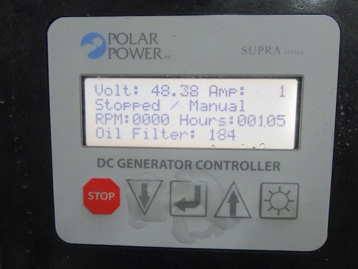 Used POLAR POWER 15KW DC GENERATOR DIESEL YANMAR 3TNV88 40-60V DC 105 HRS 2017 *VIDEO