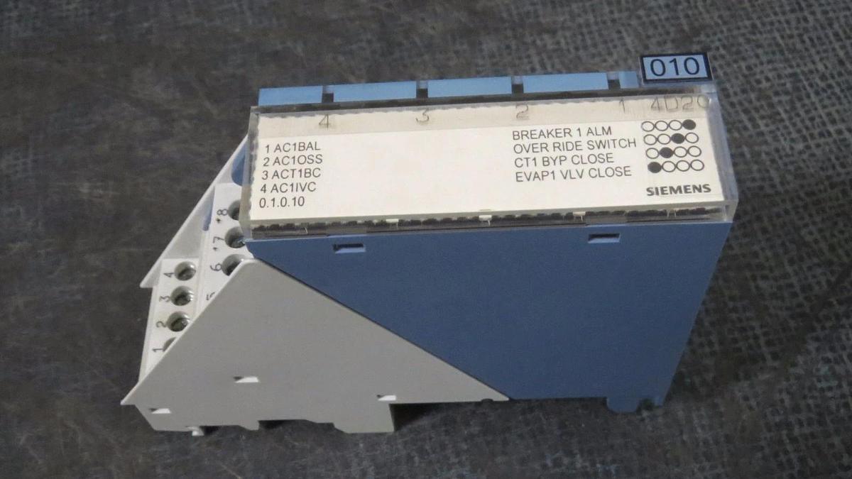 Used SIEMENS APOGEE POINT TERMINATION MODULE WITH BASE  MODEL: PTM6.4D20 **WARRANTY**