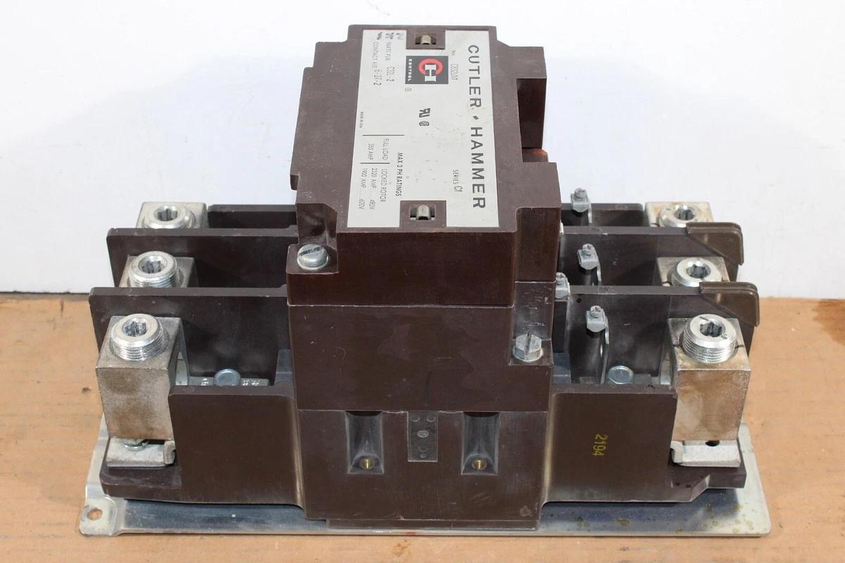 Used CUTLER HAMMER CONTACTOR C832LN1 350 AMP 600 VOLT 3-PHASE COIL: 120V **WARRANTY**