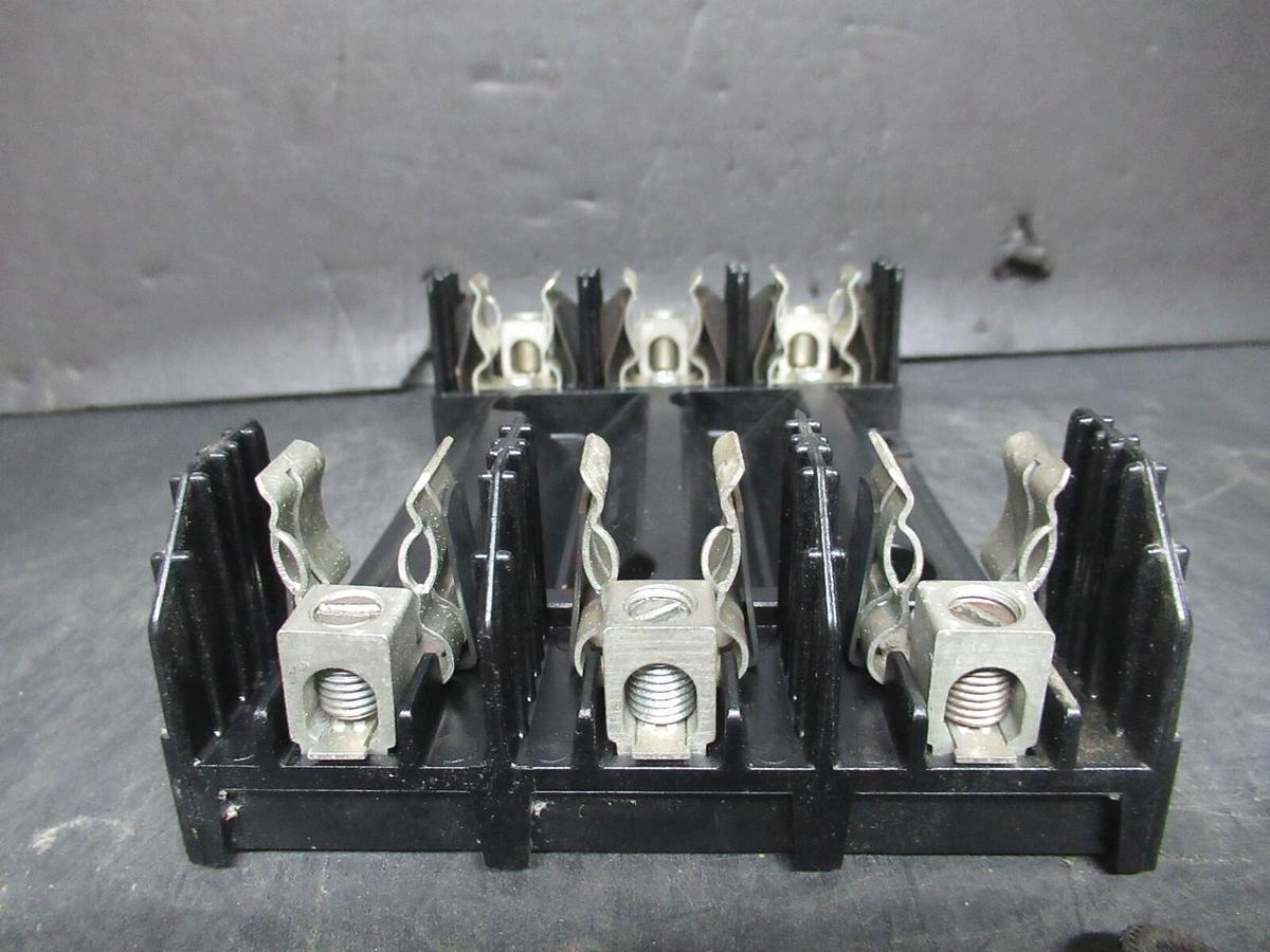 Used BUSS R60030-3CR THREE POLE FUSE BLOCK 30 AMP 600 VOLT CLASS R FUSE **WARRANTY**
