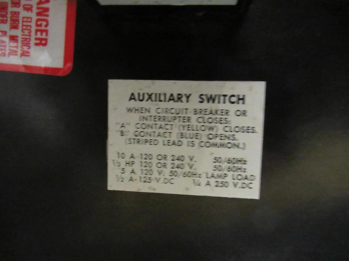 Used SQUARE D BREAKER PAF361600DC1286 1600A 600VDC W/ AUX SWITCH AND SHUNT TRIP