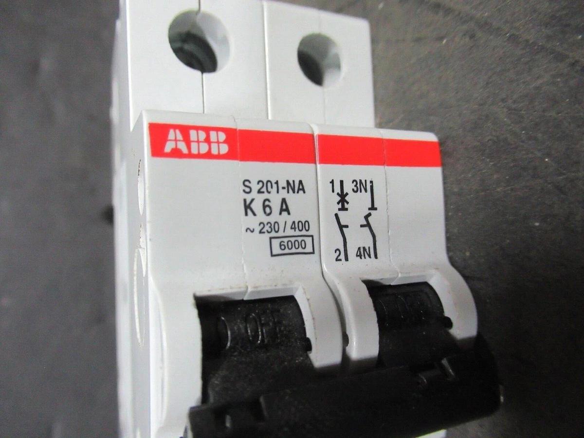 Used ABB CIRCUIT BREAKER K6A S 201-NA 6 AMP 230-400 VAC 2-POLE **WARRANTY**
