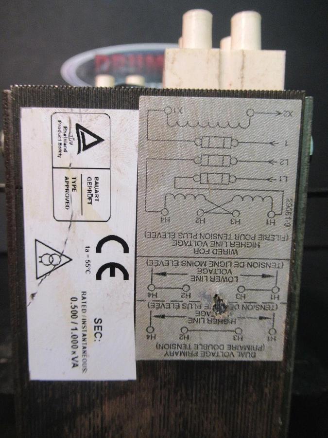 Used ALLEN BRADLEY CONTROL TRANSFORMER 1497-G-BASX-0-N SER. A KVA: 0.5 VOLT: 480