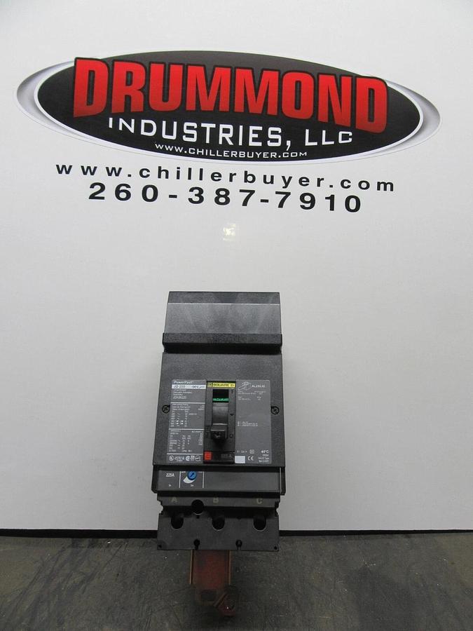Used SQUARE D POWERPACT CIRCUIT BREAKER JDA36225 225 AMP 600 VAC 3-POLE **WARRANTY**