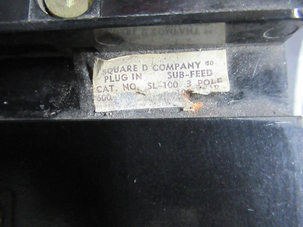 Used SQUARE D I-LINE SUB FEED SUB LUG 100 AMP 600 VAC 3 POLE **WARRANTY**
