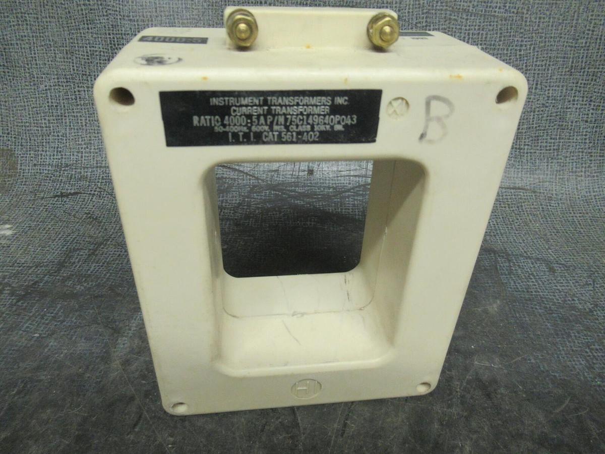 Used INSTRUMENT TRANSFORMERS CURRENT TRANSFORMER 75C149640P043 RATIO: 4000:5