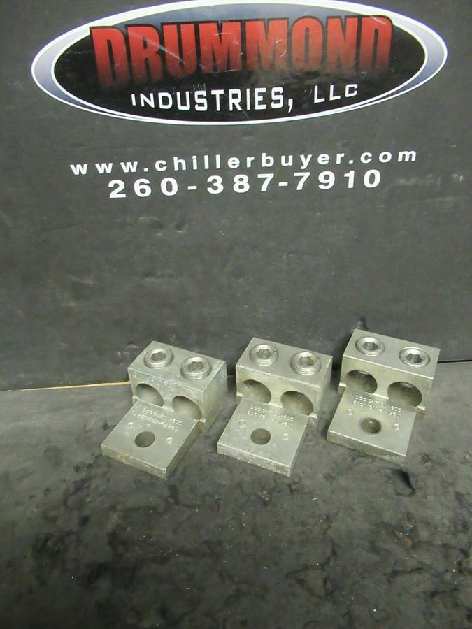 Used (3) QTY DCC C-17 DU-600 2 DOUBLE BARREL MECHANICAL CONNECTOR LUGS TAP 600MCM - 4