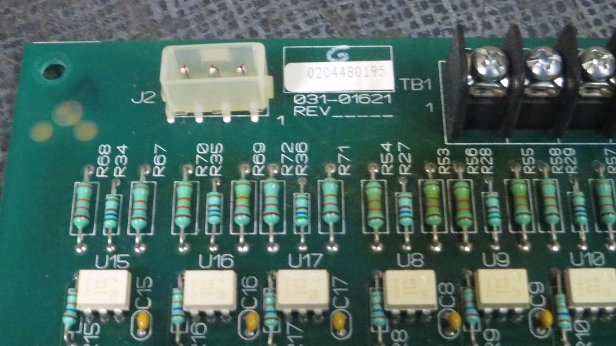 Used YORK CHILLER CONTROL CIRCUIT BOARD MODEL: 031-01621 02044B0195