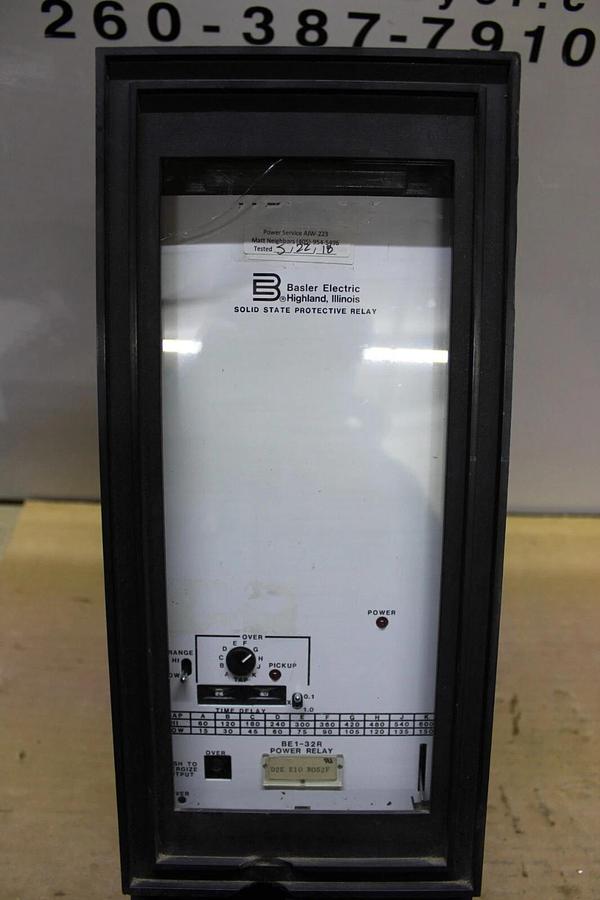 Used BASLER ELECTRIC POWER SOLID STATE PROTECTIVE RELAY BE1-32R **WARRANTY**