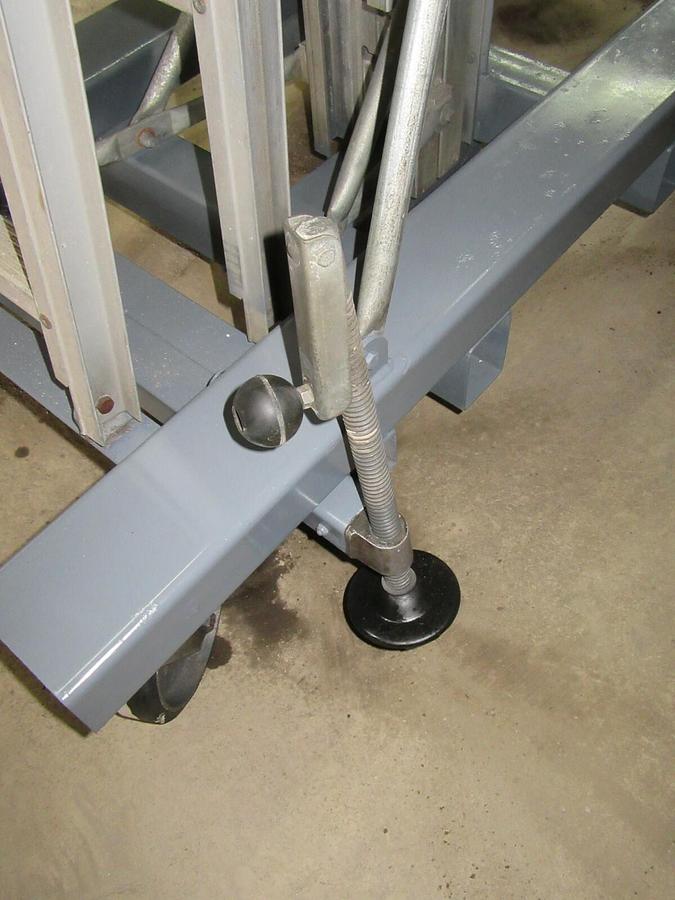 Used 300 LB CAPACITY GENIE EASY-UP 15 FT HT MANUAL PUSH ARIAL WORK PLATFORM EU-15M