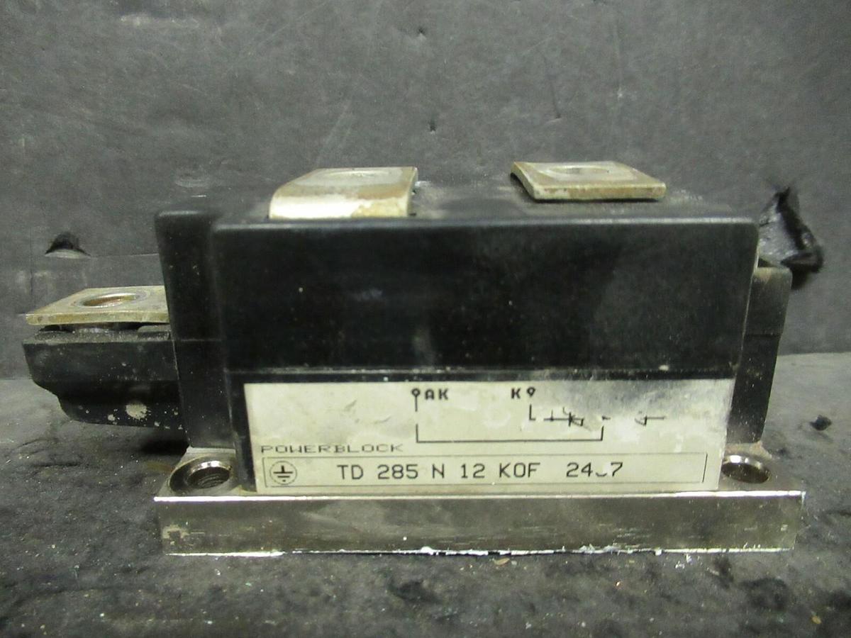 Used EUPEC POWERBLOCK TD 285 N 12 KOF 12J7 POWER MODULE TRANSISTOR TD285N12KOF12J7