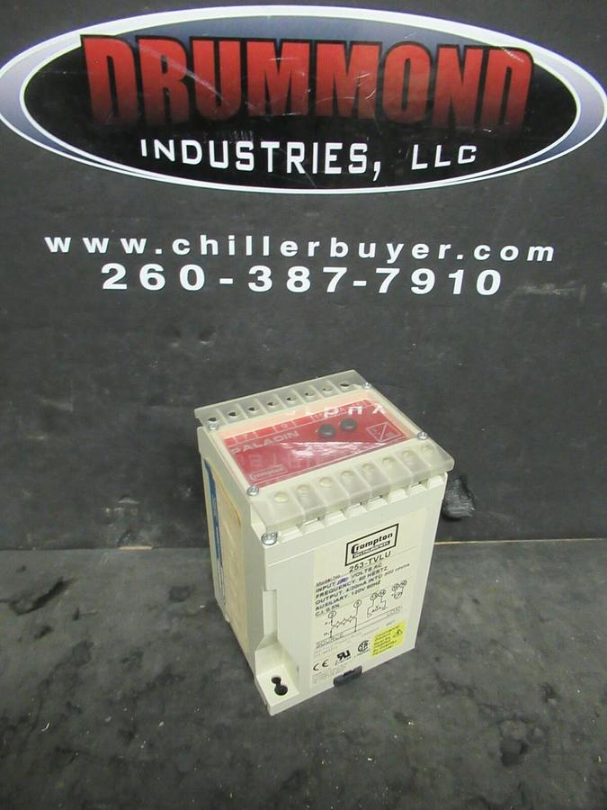 Used CROMPTON PALADIN INSTRUMENTS 253-TVLU TRIP TANSDUCER RELAY 120 V 253-TVLU-PQHG