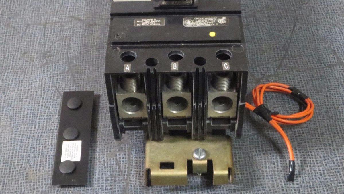 Used SQUARE D I-LINE BREAKER KH36090G 90 AMP 600 V 3 POLE WITH GROUND FAULT SHUNT
